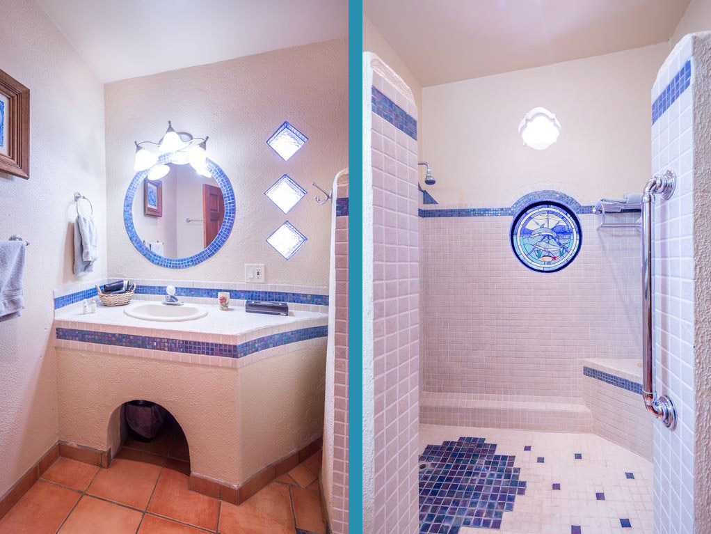 Lower Suite Bathroom at Loreto Playa Casa